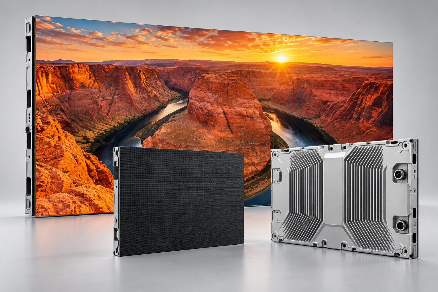 Flip Chip COB wall with fully enclosed aluminum rear module