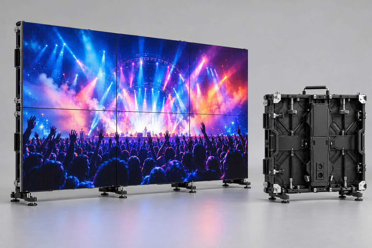 Rental LED screen with quick-lock cabinet